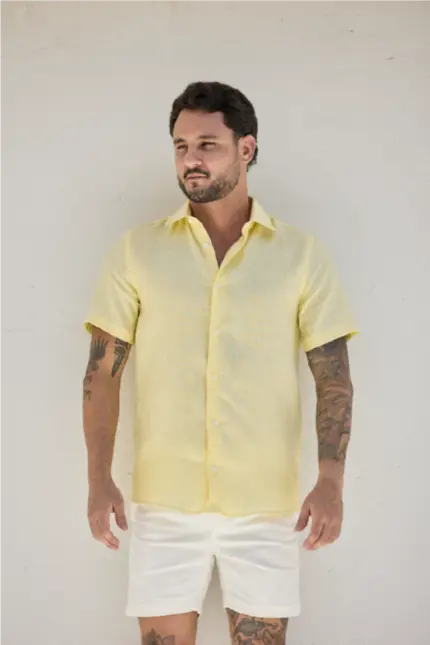 Camisa de Linho Flandres Mns Mc