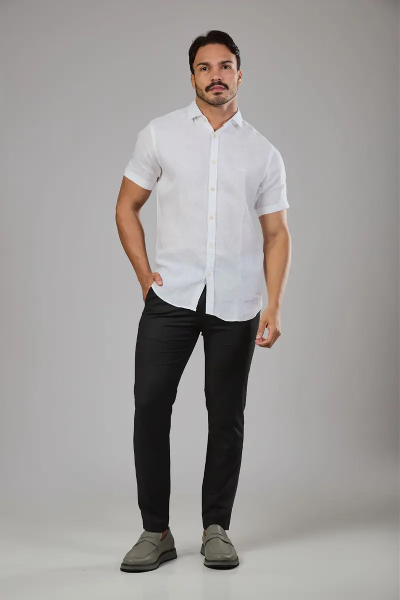 Camisa de Linho Flandres Mns Mc