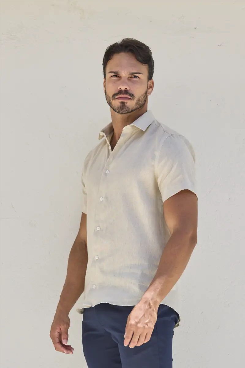 Camisa de Linho Flandres Mns Mc