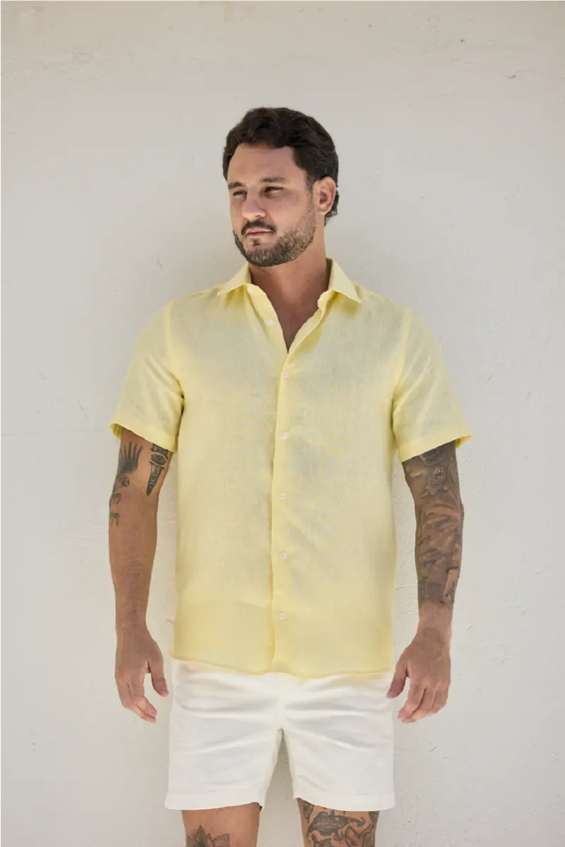 Camisa de Linho Flandres Mns Mc